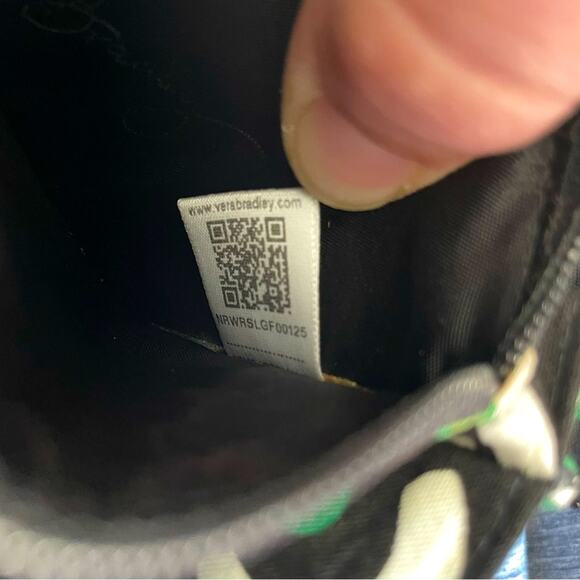 🍒Vera Bradley Georgia Imperial Rose Wallet RFID 21206-D18‎ Black/Cream/Emerald - Picture 9 of 10